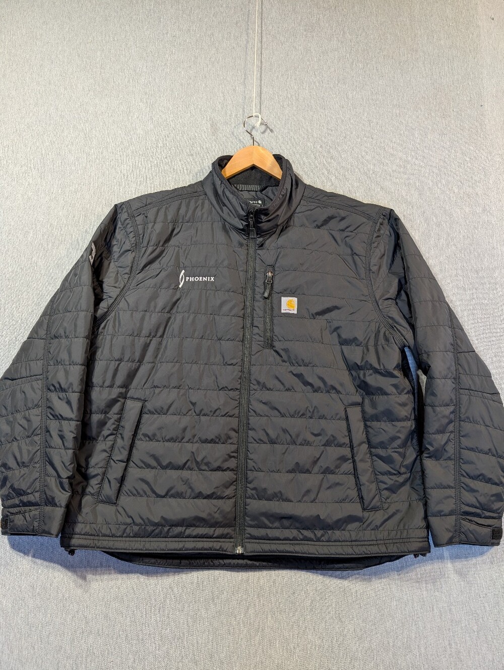 Carhartt Puffer Jacket Men's XL Black Gilliam Rain Defender Relaxed Fit